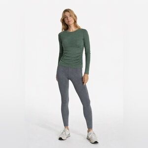 VUORI Long Sleeve Ruched Soft Gum Pilates Yoga Workout T Shirt